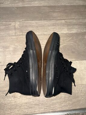Black High-Top Canvas Sneakers